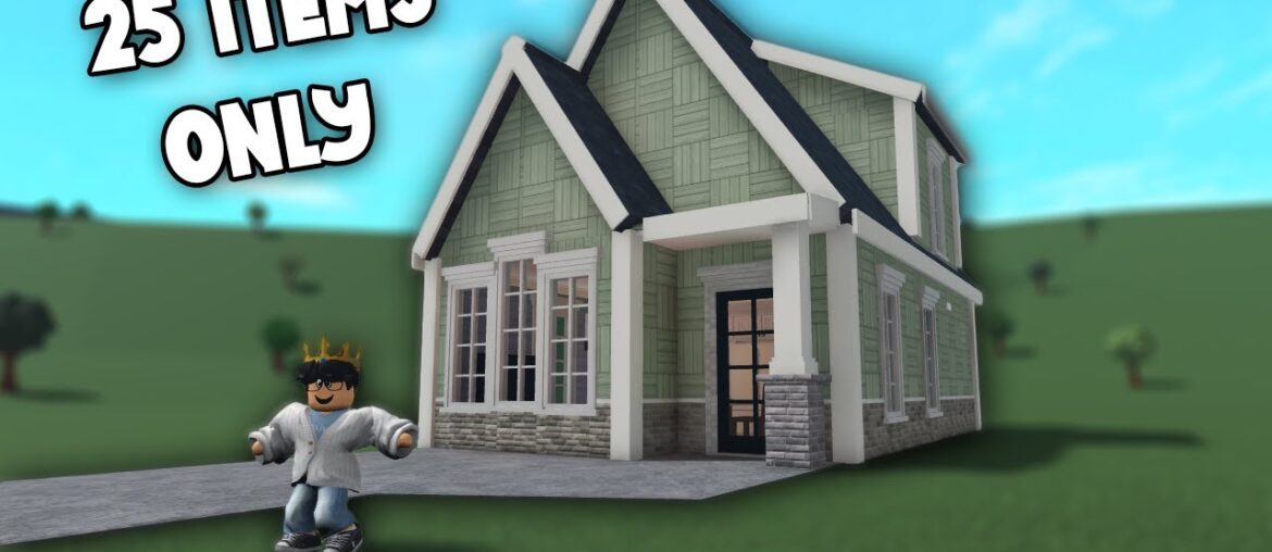 building a BLOXBURG HOUSE WITH ONLY 25 ITEMS