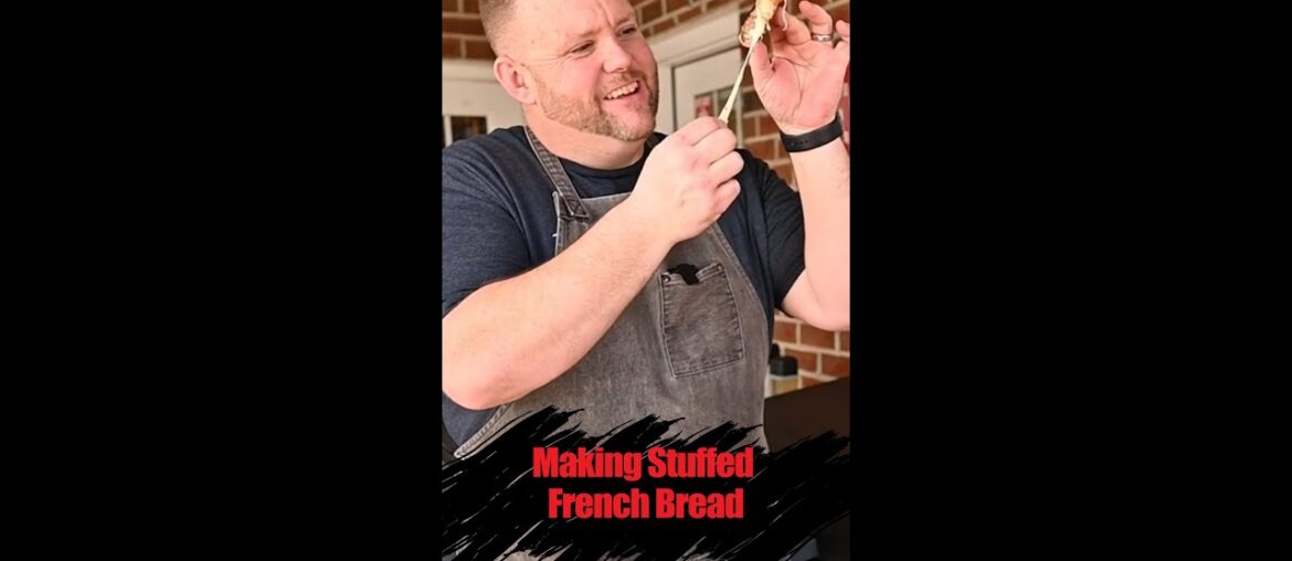 How to Make Stuffed French Bread on the Blackstone Griddle!! #griddle #food #hungryhussey
