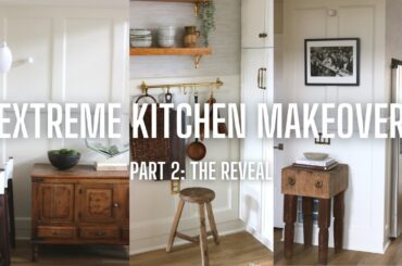 EXTREME KITCHEN MAKEOVER | ON A BUDGET | WAINSCOTING AND WALLPAPER | DECORATE WITH ME