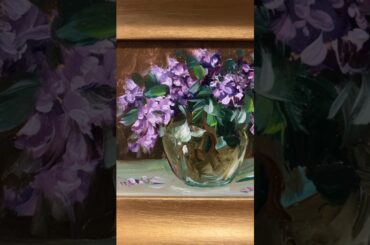 Painting Lilacs from the garden the trick is to see the forest for the trees ignore the details