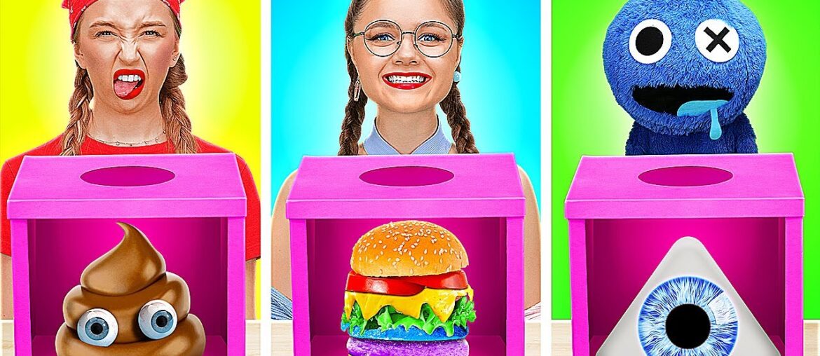 RAINBOW FRIEND FOOD CHALLENGE || Escape Room Challenge! The Winner Gets $100000 by 123GO! FOOD