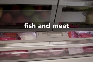 New KitchenAid's French Door refrigerator with FreshChill Drawer.