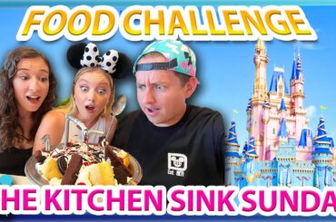 Disney World FOOD CHALLENGE: Can We FINISH The Infamous Kitchen Sink Sundae? Beaches & Cream Review