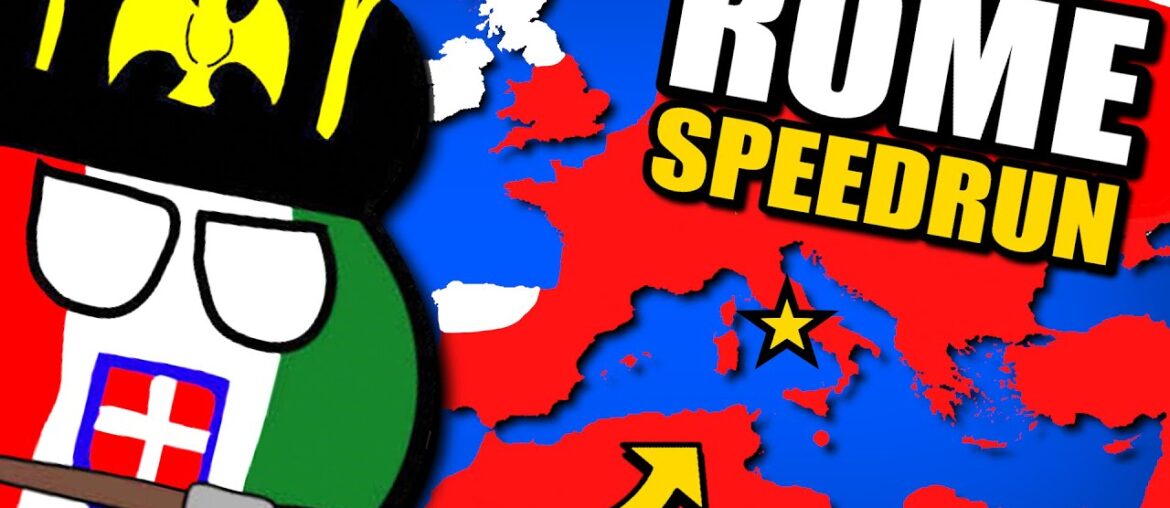 Can I Conquer ROME in 60 Minutes or less? (Countryballs WW2 Game)