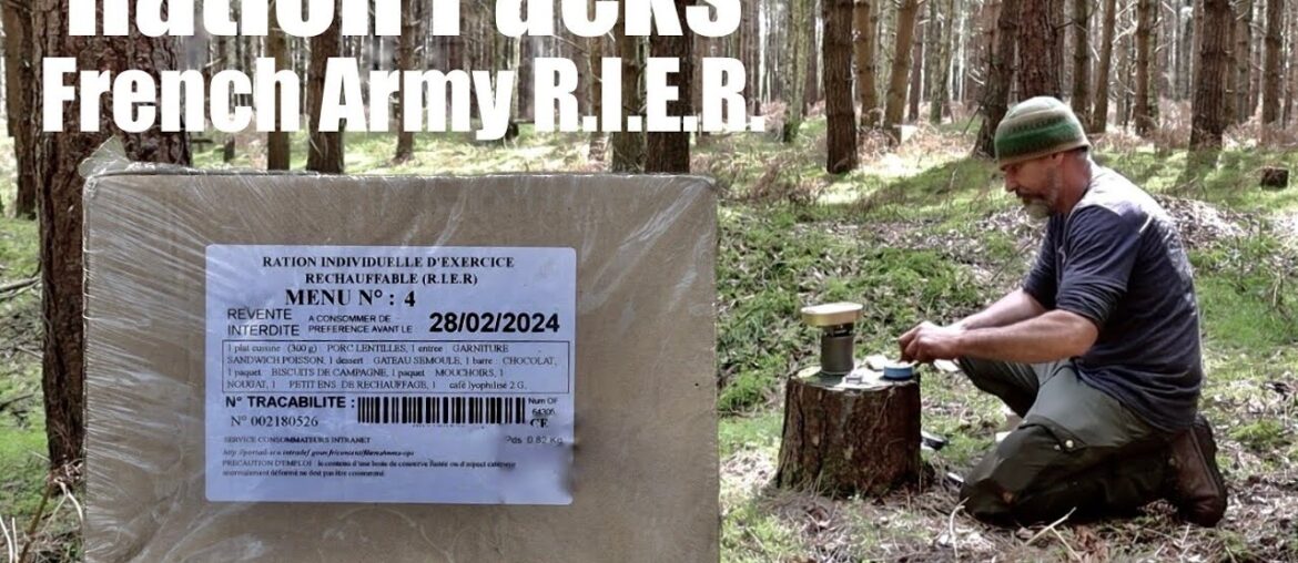 Military Ration Packs - French Army 8hr RIER Exercise Ration, Menu 4.  Pork with Lentils.