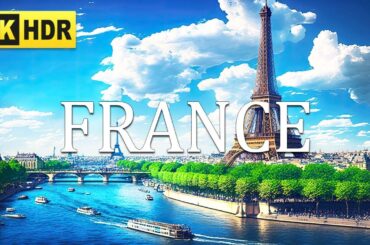 FLYING OVER FRANCE (4K UHD) - Relaxing Music Along With Beautiful Nature For Reading Book - 4K Video