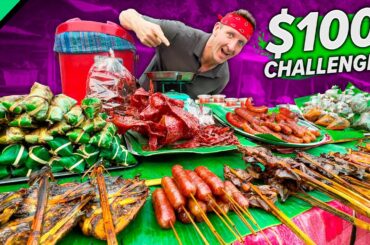 $100 Laos Street Food Challenge in Luang Prabang!! Absolute FAIL!!