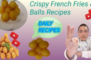 Crispy French Fries&Balls AT Home !Delicious and Super Crispy,Potato Recipes,Potato Balls