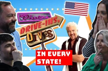 BRITISH FAMILY REACTS | The Best Diners, Drive Ins And Dives Restaurant In Every State!