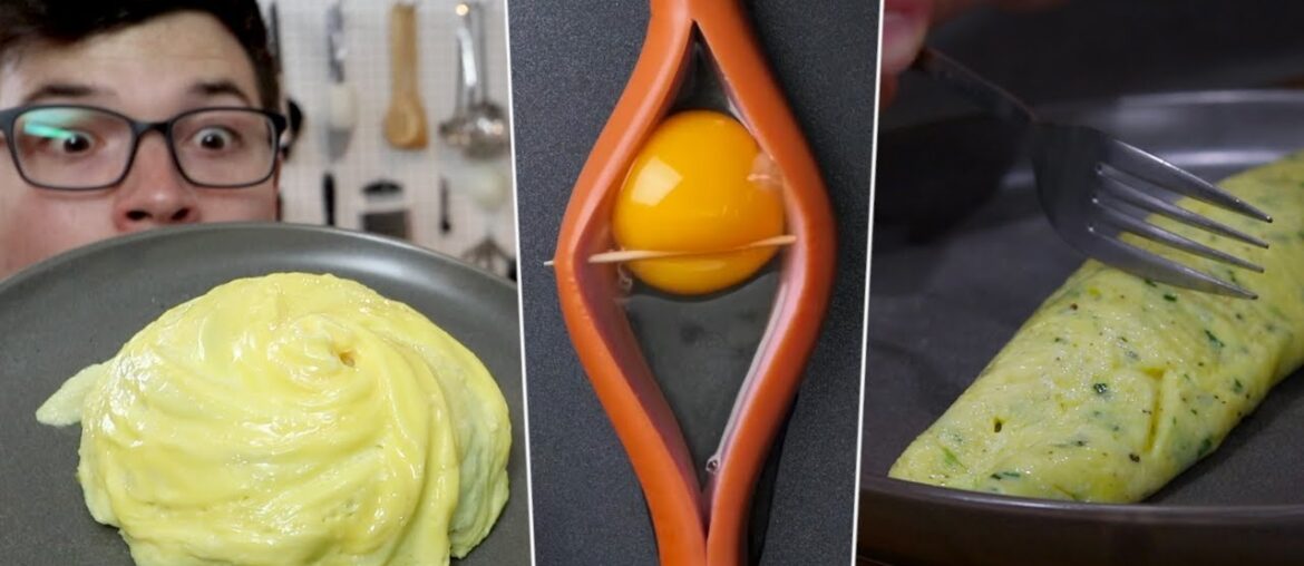 I Tested More Viral Egg Recipes- Spiral Omelette, Hot Dog Eggs, French Omelette,