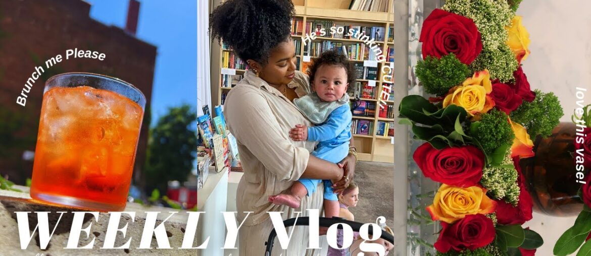 WEEKLY VLOG || new flower arrangement, new hair gel, dinner with a friend, farmers market saturday