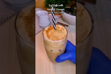 Delicious Iced Coffee With Vanilla and Cinnamon Made With a French Press! #shorts