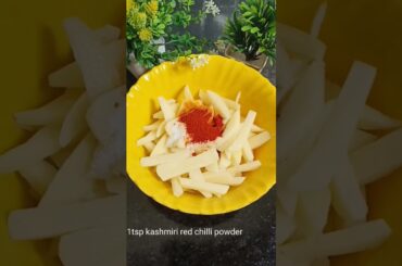 Homemade french fries Recipe| Easy snack Recipe|potatoes Recipe| crispy masala french fries|