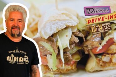 Guy Fieri Eats the Black & Gold Po' Boy in San Diego | Diners, Drive-Ins and Dives | Food Network
