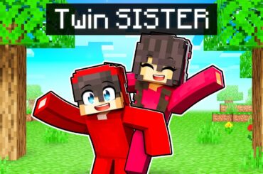Playing Minecraft With My TWIN SISTER!
