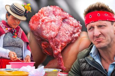 Raw Alpaca Kidney!! Peru’s Extreme Mountain Food!!