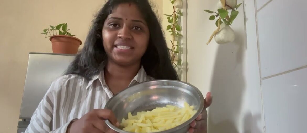 French fries recipe in Tamil / Potato Fries Recipe in Tamil / Crispy French fries recipe