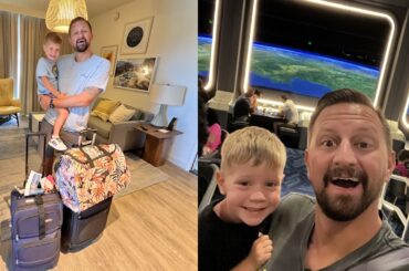 Checking Into Disney's Swan Reserve, King Suite Room Tour & Dinner At EPCOT's Space 220 Restaurant!