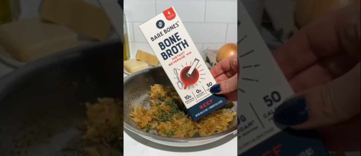 French Onion Dip Recipe w/ Bare Bones Beef and Mushroom Bone Broth #frenchonion #bonebroth #recipes