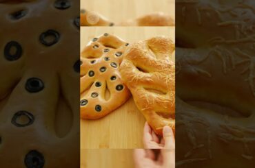 Homemade French Fougasse Bread #fougasse #bread #breadrecipe #homemade #recipe #shorts