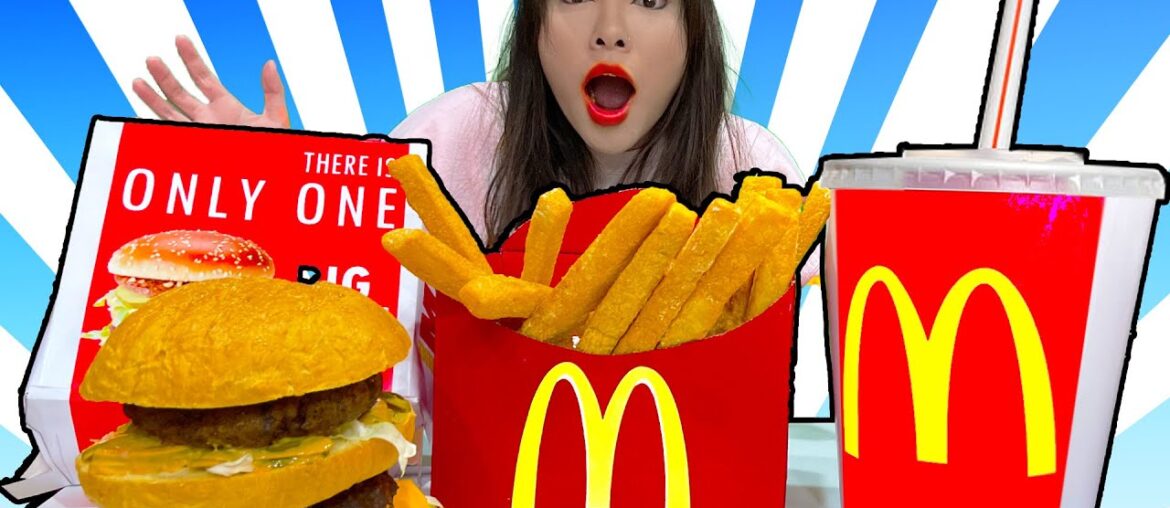 LILY BUILDS HER OWN MCDONALD’S AT HOME TO MAKE THE WORLD’S LARGEST BIG MAC & HAPPY MEAL BY SWEEDEE