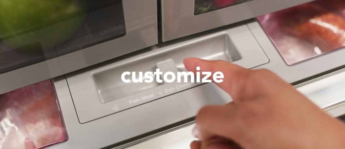 New KitchenAid's French Door refrigerator with FreshChill Drawer.