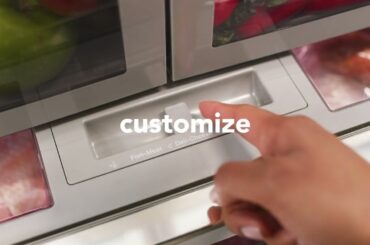 New KitchenAid's French Door refrigerator with FreshChill Drawer.