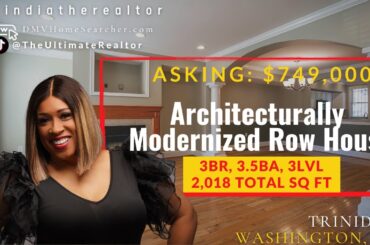 Architecturally Modernized Row House in Trinidad Neighborhood of NE, Washington, DC