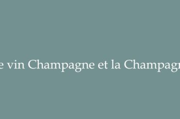 How to Pronounce ''Le vin Champagne et la Champagne'' (Wine and Champagne) Correctly in French