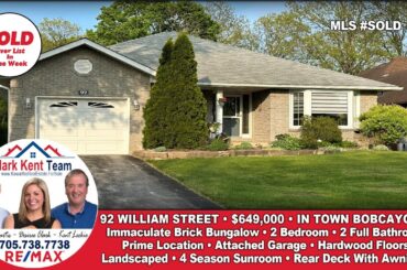 92 William Street Bobcaygeon $649,000 MLS #SOLD