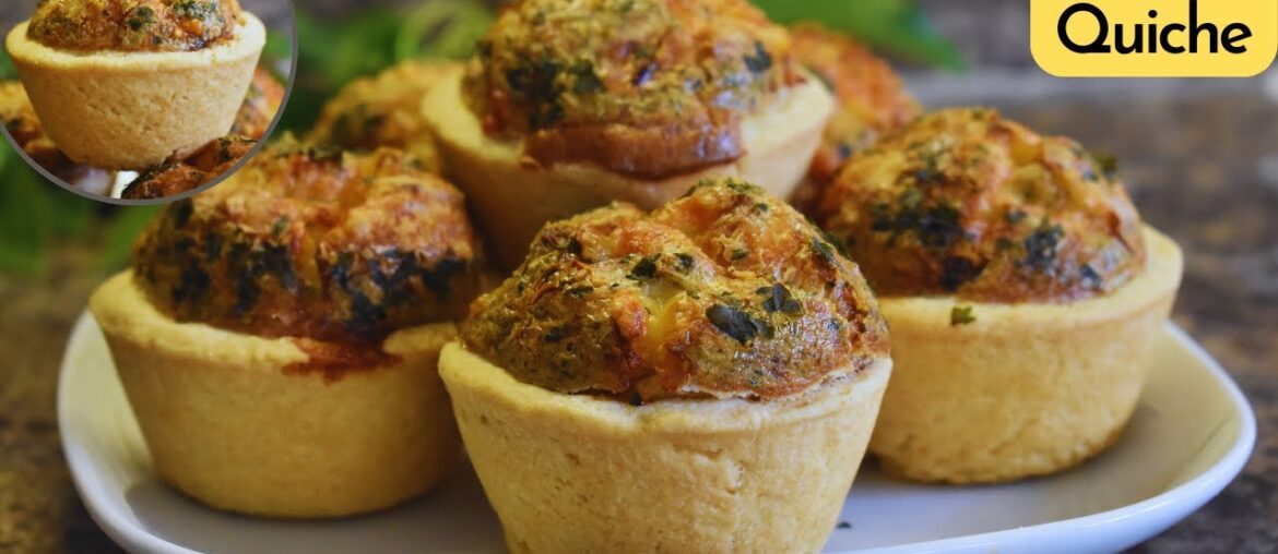 Soft & Cheesy French Mini Quiche | Mini Savoury Tart | Home Recipes By Meenakshi