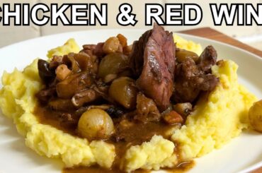 Chicken, Bacon & Red Wine. Coq au Vin Recipe