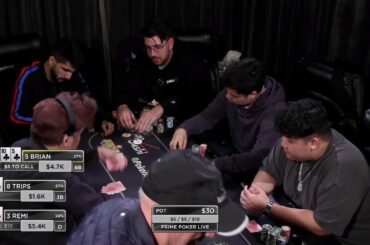 $5/$5 NLH CASH GAME PRIME POKER LIVE