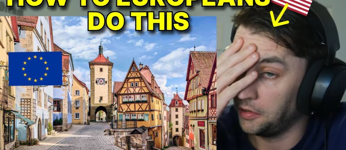 American reacts to European things that foreigners find WEIRD