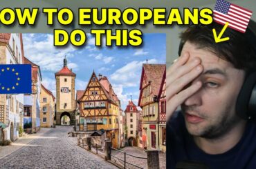 American reacts to European things that foreigners find WEIRD