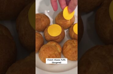 French Cheese Puffs - Gougeres stuffed with Bechamel and Emmental #shorts