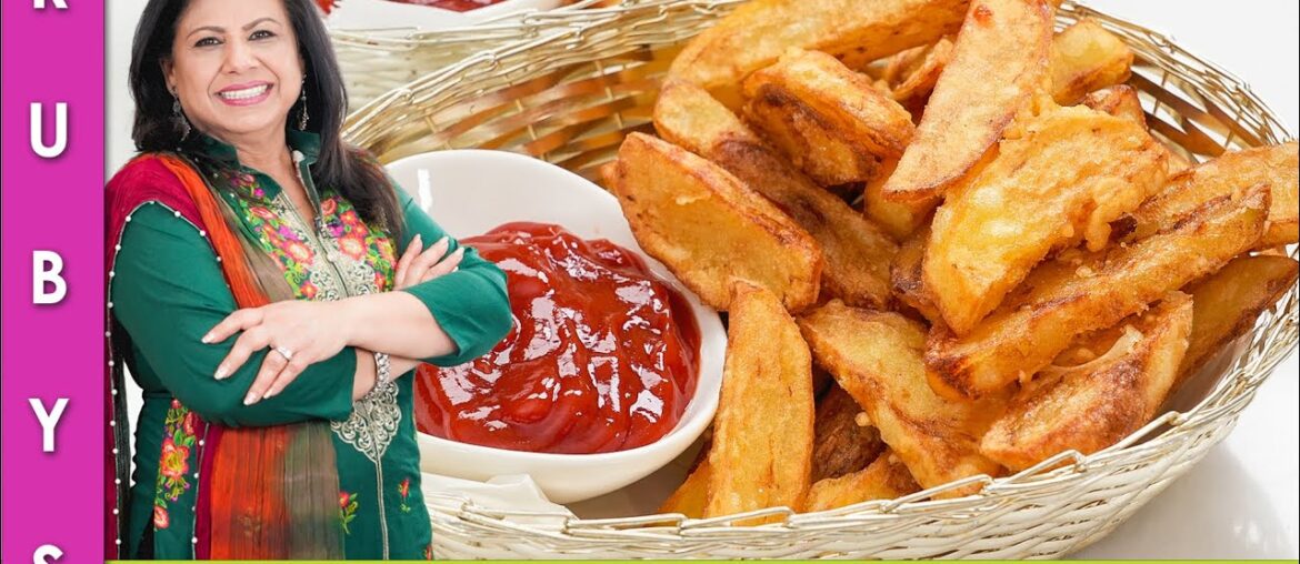 Super Easy Crispy Aloo ki Chips, Fries, ya Wedges Recipe in Urdu Hindi - RKK