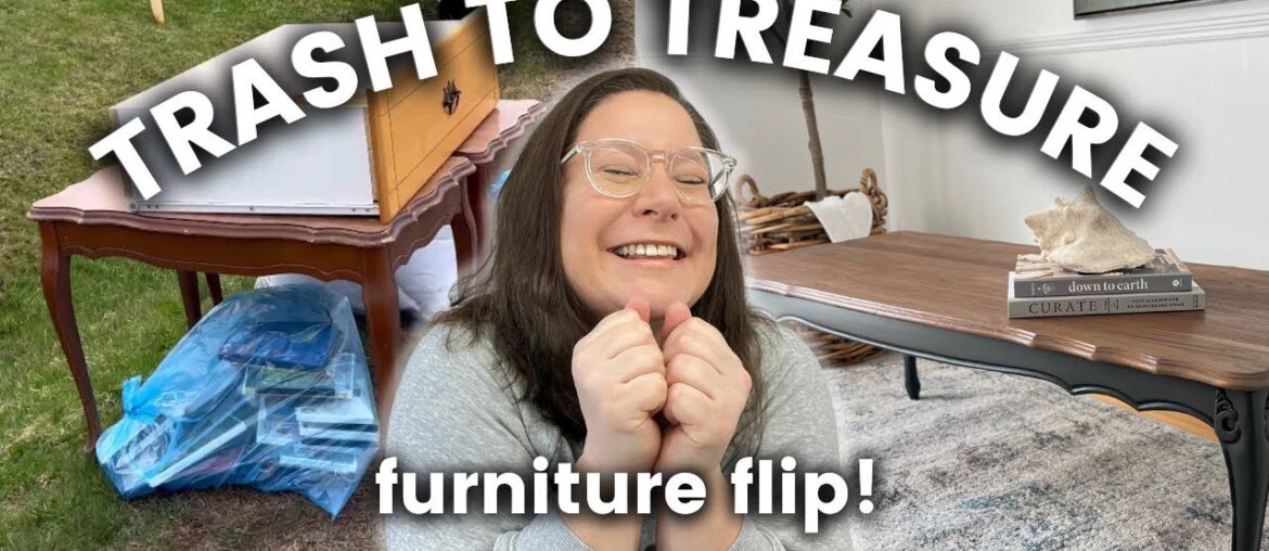 French Provincial Coffee Table Set, A TRASH to TREASURE furniture flip