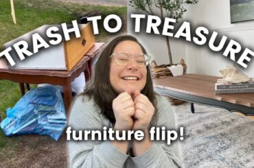 French Provincial Coffee Table Set, A TRASH to TREASURE furniture flip