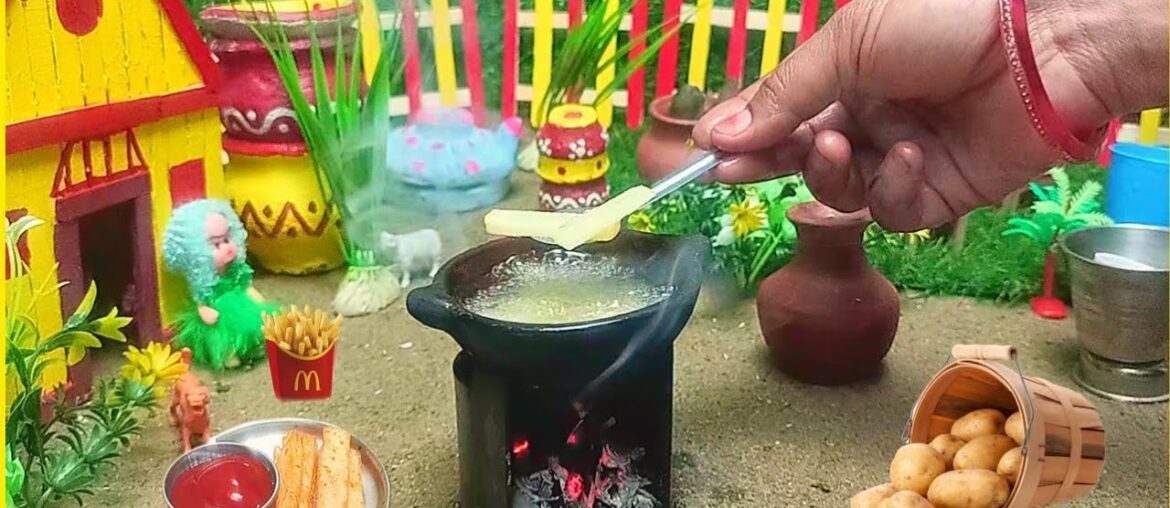 Miniature Potato-Crispy French Fries Recipe | Potato Fries | Aditis Tiny kitchen @thetinyfoods Miniature Potato-Crispy French Fries Recipe | Potato Fries | Aditis Tiny kitchen @thetinyfoods