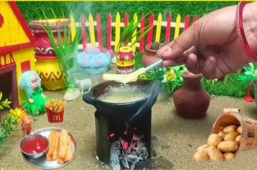 Miniature Potato-Crispy French Fries Recipe | Potato Fries | Aditis Tiny kitchen @thetinyfoods