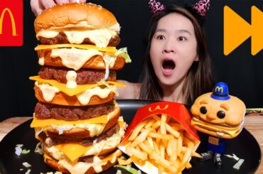 Express Mukbang: MEGA BIG MAC CHALLENGE! 5-Patty Big Mac Recipe & Mukbang Food Challenge