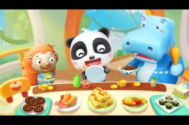 Baby Panda Restaurant | Panda Eating Video | Kids Game SM