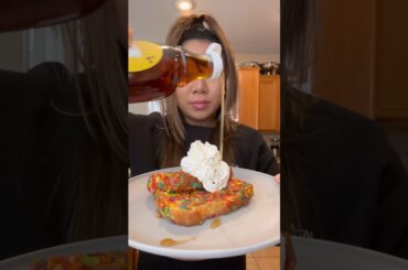 French Toast Series - Recipe #1 - Fruity Pebbles French Toast #easyrecipes #shortvideo #frenchtoast