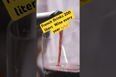 How much French drinks wine #fact #viral #facts #trending #shorts #knowledge #wine #france