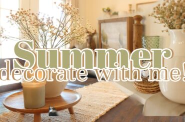 SUMMER DECORATE WITH ME 2023 | DECORATING FOR SUMMER | Summer coffee bar & dinning room!