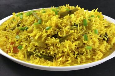 French Beans Pulao Recipe - Veg Rice Recipe - Beans Pulav Recipe by Kookingk