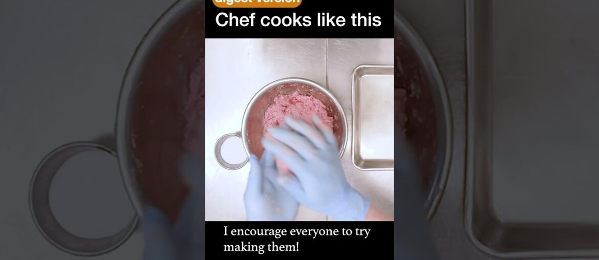 French chef's calculated hamburg steak cooking process #shorts