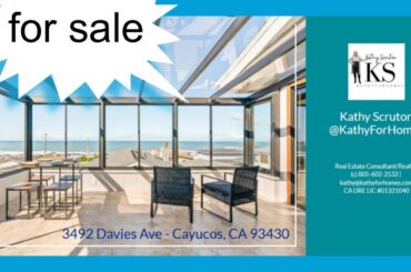 Cayucos Home For Sale 3492 Davies Ave CA #cayucos #centralcoastrealestate