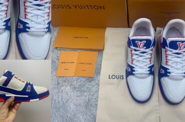LOUIS VUITTON 2023 CLASSIC DESIGN TRAINER SNEAKERS UNBOXING & REVIEW